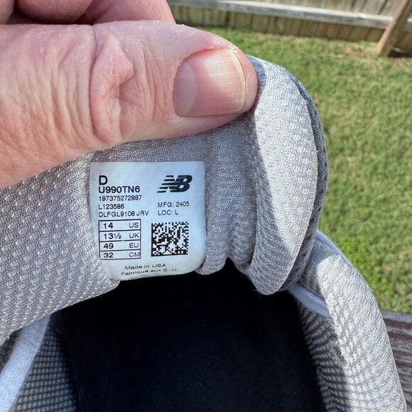 New Balance 990v6 Made in USA Workwear-Size 14 - Picture 9 of 12